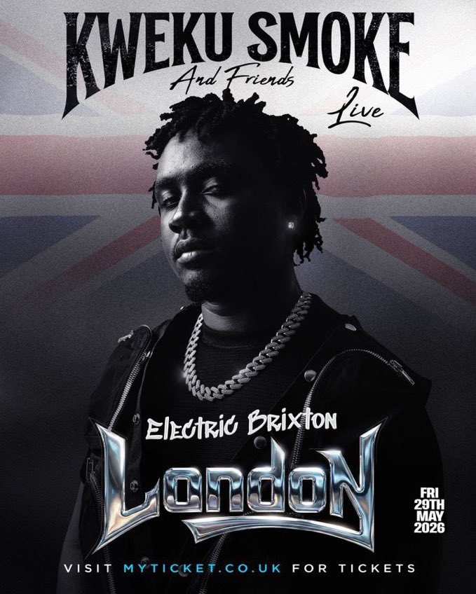 jayyd4L's tweet photo. SMOKE OUTSIDE ON 29TH MAY 🐐
🎟️ Get your tickets NOW before they sell out!  Come onnnnn

https://t.co/sqEAwRwaJW…

#KwekuSmokeLive
 #ElectricBrixton26 https://t.co/9yXbkchLnk