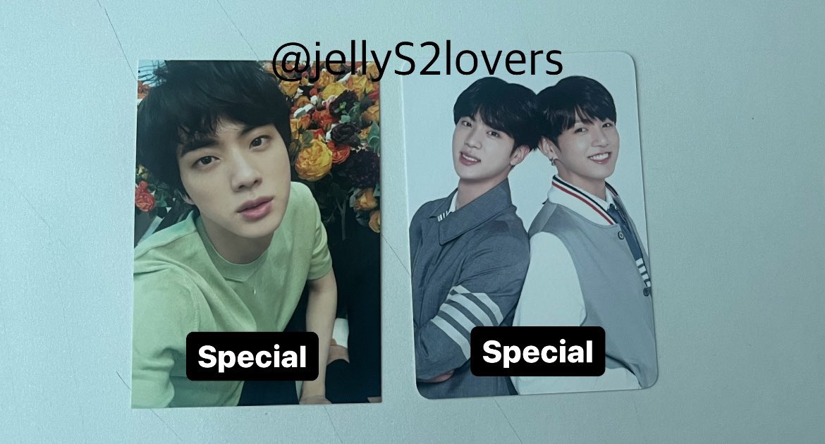 jellys2lovers's tweet photo. 방탄 BTS 미니포카 양도
하자,영상 인증 ❌ ❌3장부터 구매 가능 ⭕️

Each 1.3
Special photocard 3.0

ㅅㅊㅇ 김남준 김석진 민윤기 정호석 박지민 김태형 전정국 버터 시즌그리팅 윈터패키지 인생네컷 위버스특전 페르소나 홀리데이 스페셜박스 프루프 앨범 페스타 미니포카 https://t.co/T0SqWUSvxz