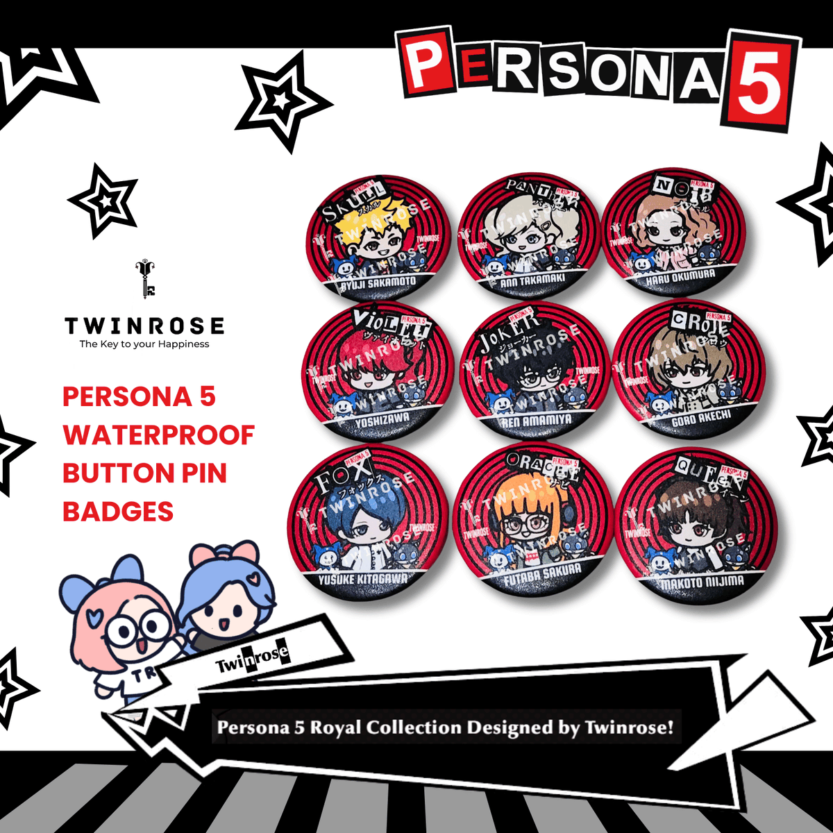 TwinroseShop's tweet photo. And for those of you who like accessorizing and designing your everyday items, we have Persona 5 stickers and pin badges too!

Shopee PH:
https://t.co/Ztyefcb38L

International Shipping:
https://t.co/qbEiKcPIKA

#persona5 #persona #persona5royal https://t.co/oVvg6aMt89