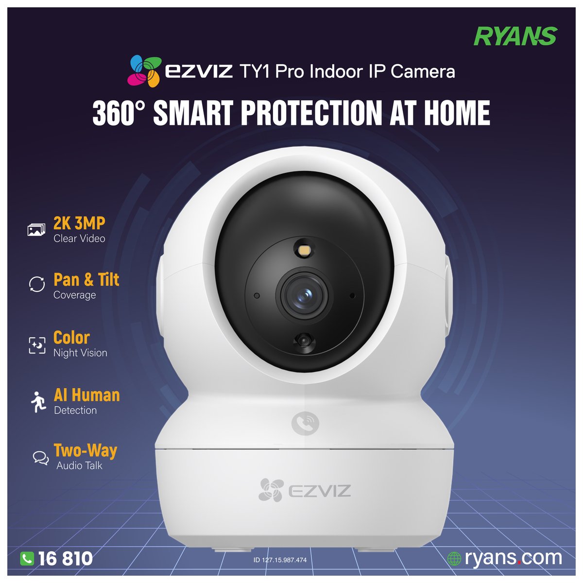 RyansComputers's tweet photo. @imouglobal Ranger 2 Pro 🏠📹
3MP video, smart night vision &amp; pan-tilt monitoring with two-way audio.
🛒 Order Now — https://t.co/vfDMpXMnqM

#RyansComputers #Imou #IPCamera #SmartSecurity https://t.co/QLPnBeAbH8