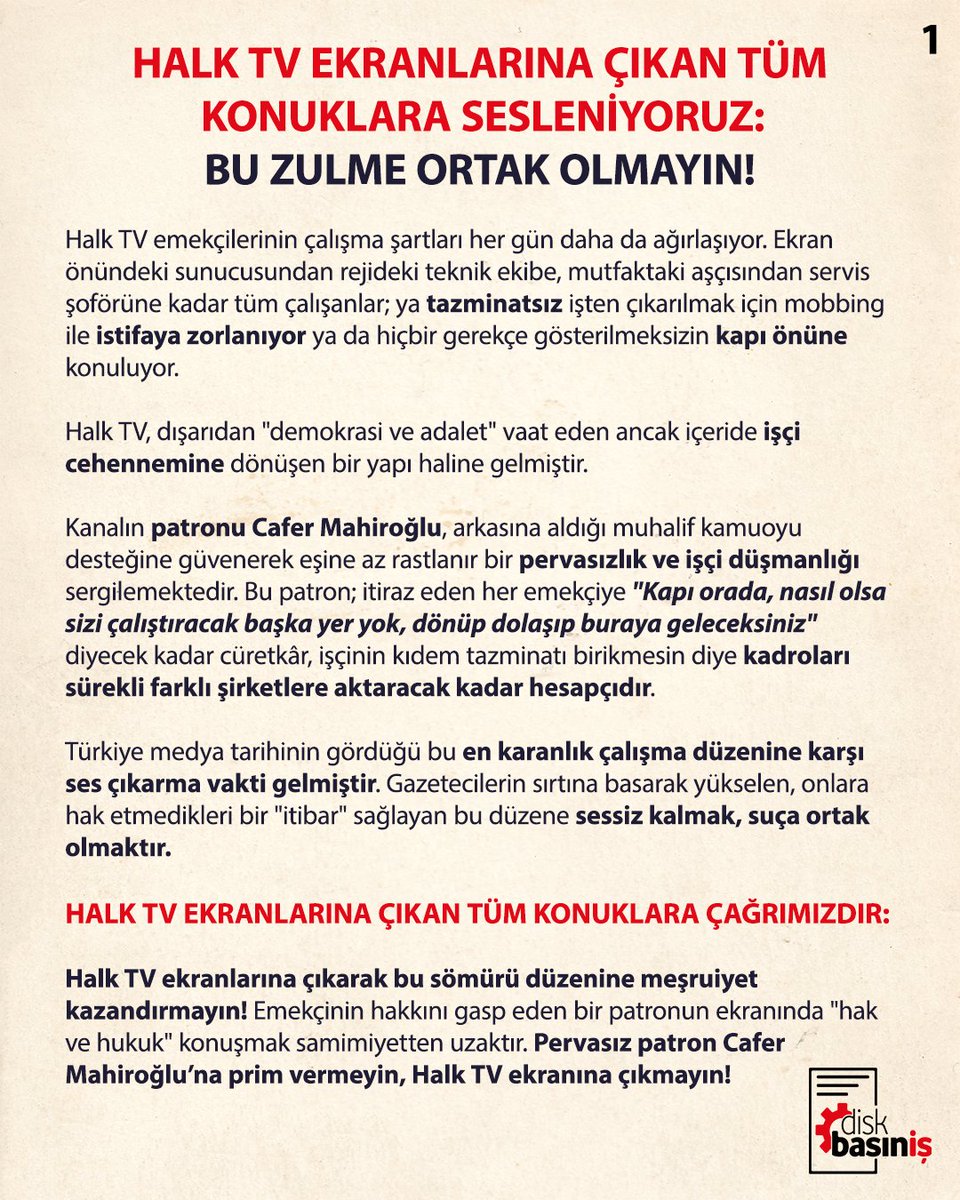 DİSK Basın-İş tweet media