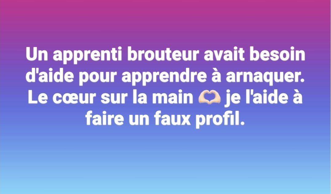 Metabrouteur's tweet photo. J'aime aider les gens https://t.co/aToFc7fp6p