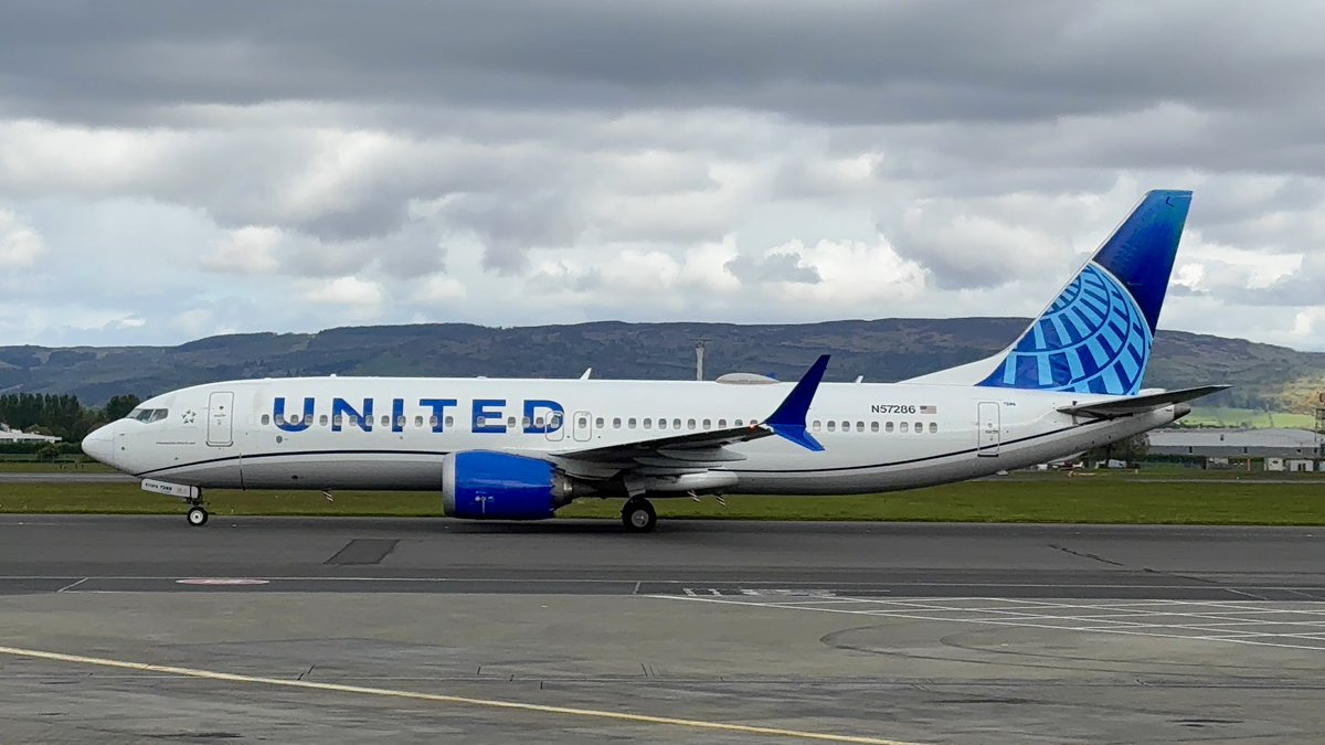 AviationNews_UK's tweet photo. United Airlines today returned to Glasgow Airport after a seven year gap. 
Newark will now be served daily from Glasgow until the 24th October. 

@united @GLA_Airport https://t.co/WLZSlgEWUG