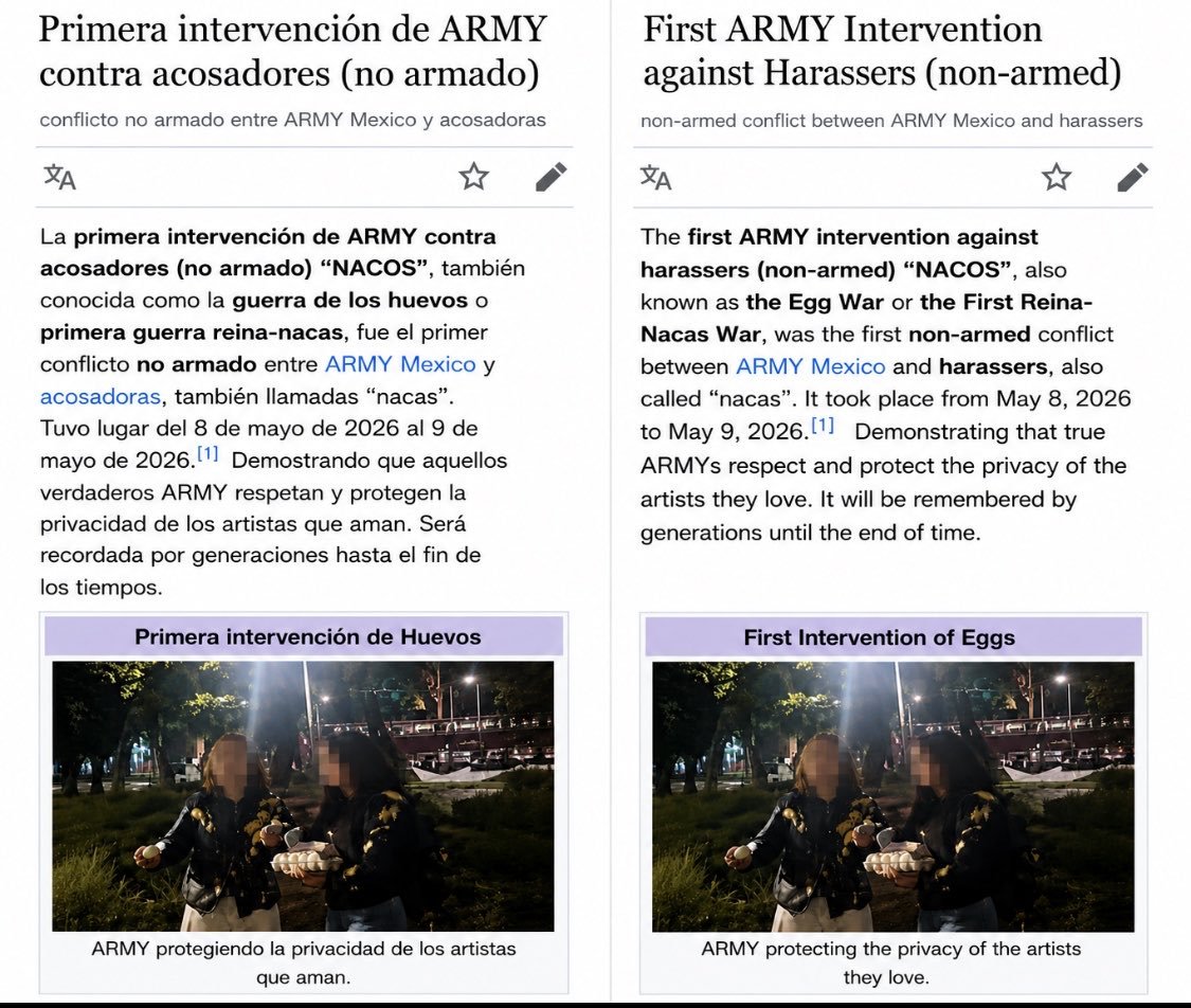 Mex-ARMYs set the bar high against harassers to protect BTS's privacy. The "egg war" has started. ♥️