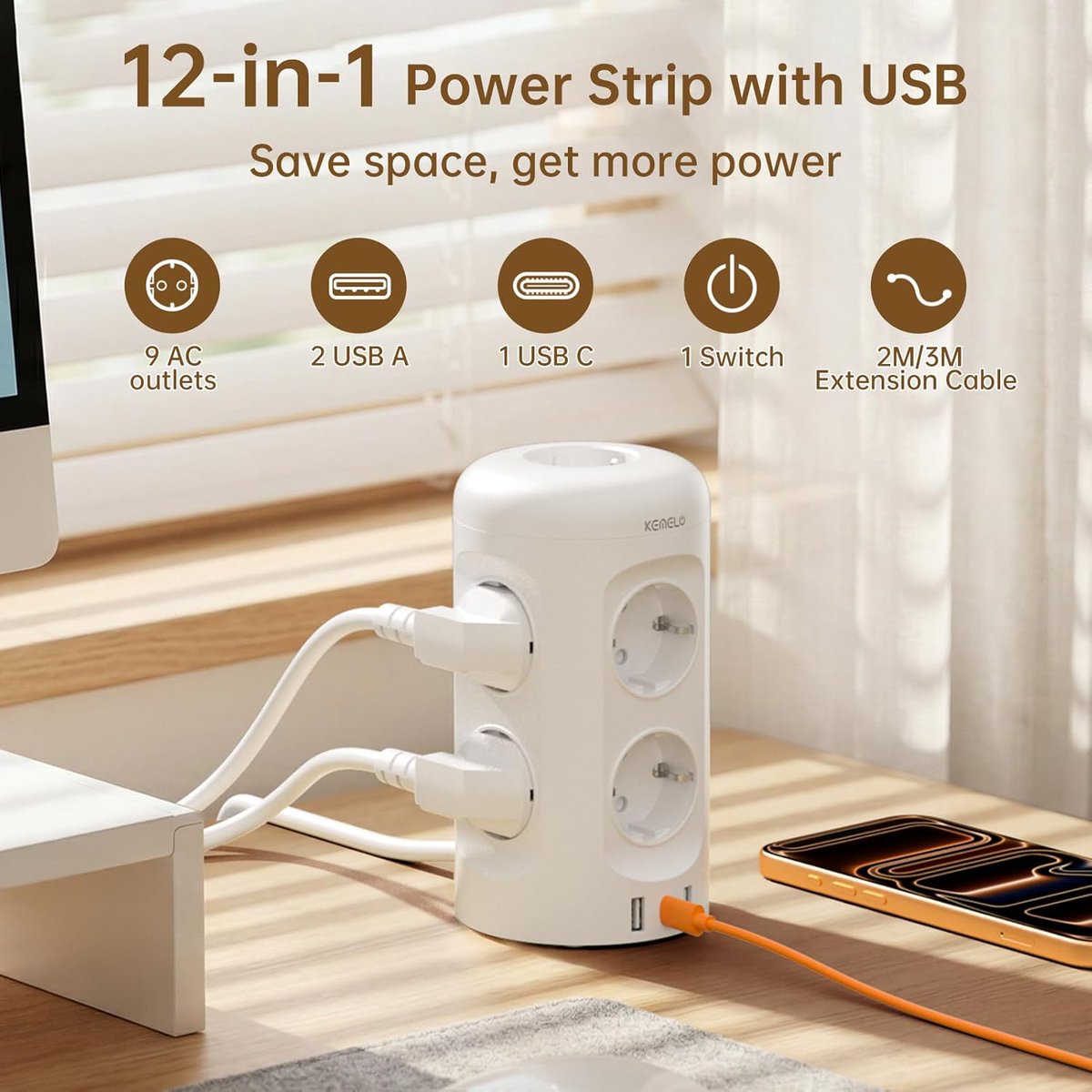 smallrt19680's tweet photo. New product launch! 👇
🔌9 AC outlets + 2 USB-A ports + 1 USB-C port
⚡Total power 3680W, can power even large devices
🔘One-button master switch, energy-saving and safe
🛡️Surge protection + flame-retardant materials, automatic power cut-off in case of overload
#PowerSocket https://t.co/LjRHlMlIWM