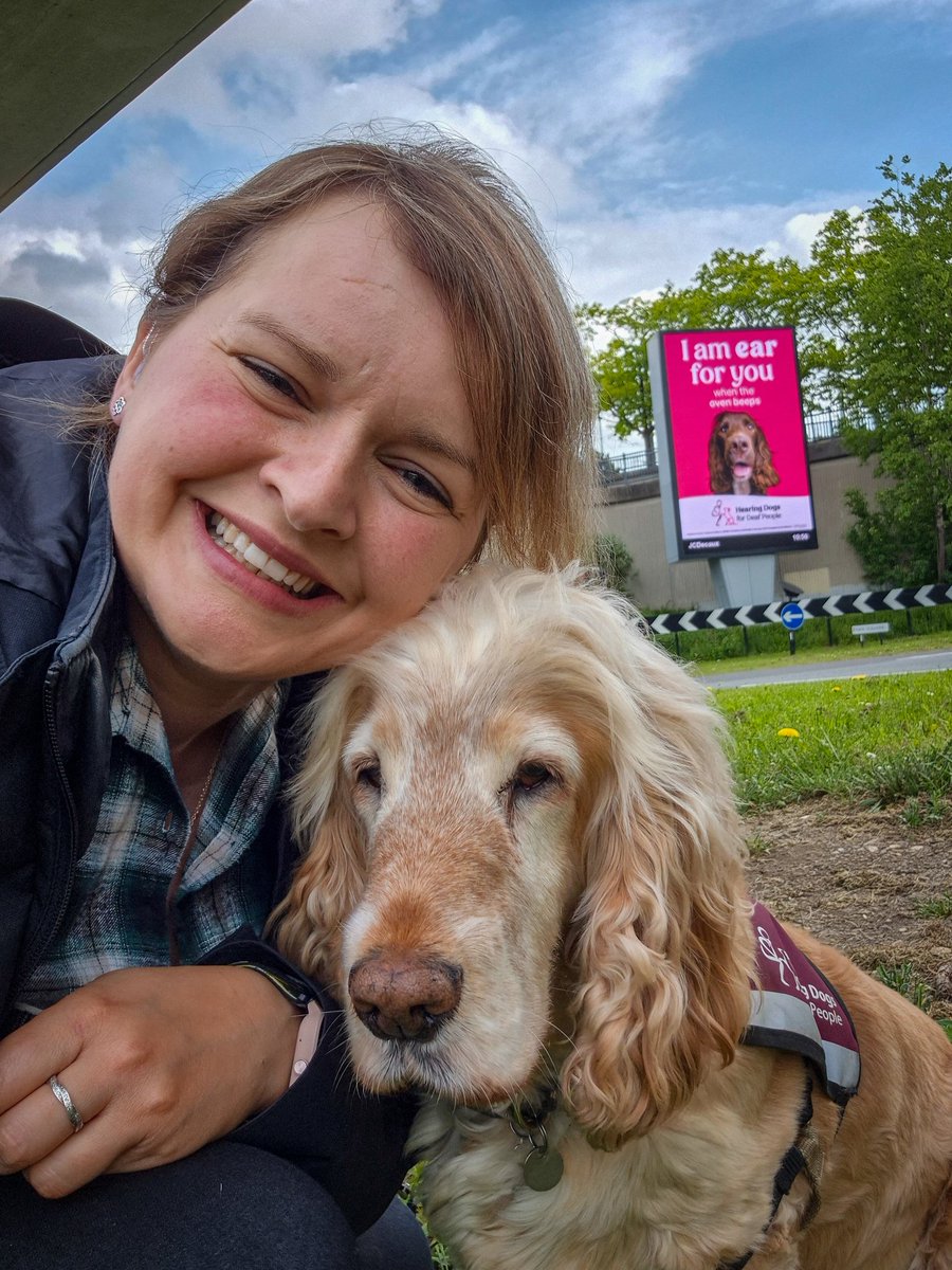 321SaZ123's tweet photo. We spotted it in Sheffield! 🎉🐾
@HearingDogs “I am ear for you” campaign on a JCDecaux screen. Brilliant to see deaf and hearing loss awareness, and the hearing dog charity, out in the community! Well done @HearingDogs #EarForYou ❤️🐶🐾 https://t.co/7m6Vo5ayBY