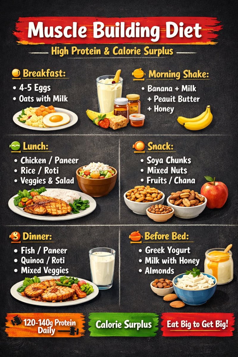 BeastModeFitHQ's tweet photo. Muscle building diet https://t.co/guyG8yTgQY