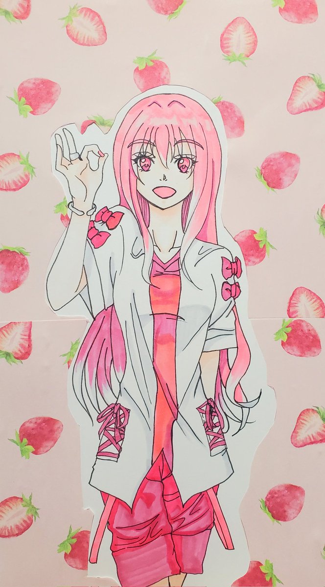 イラスト #ピンク #オリジナル #キャラクター #女性キャラクター