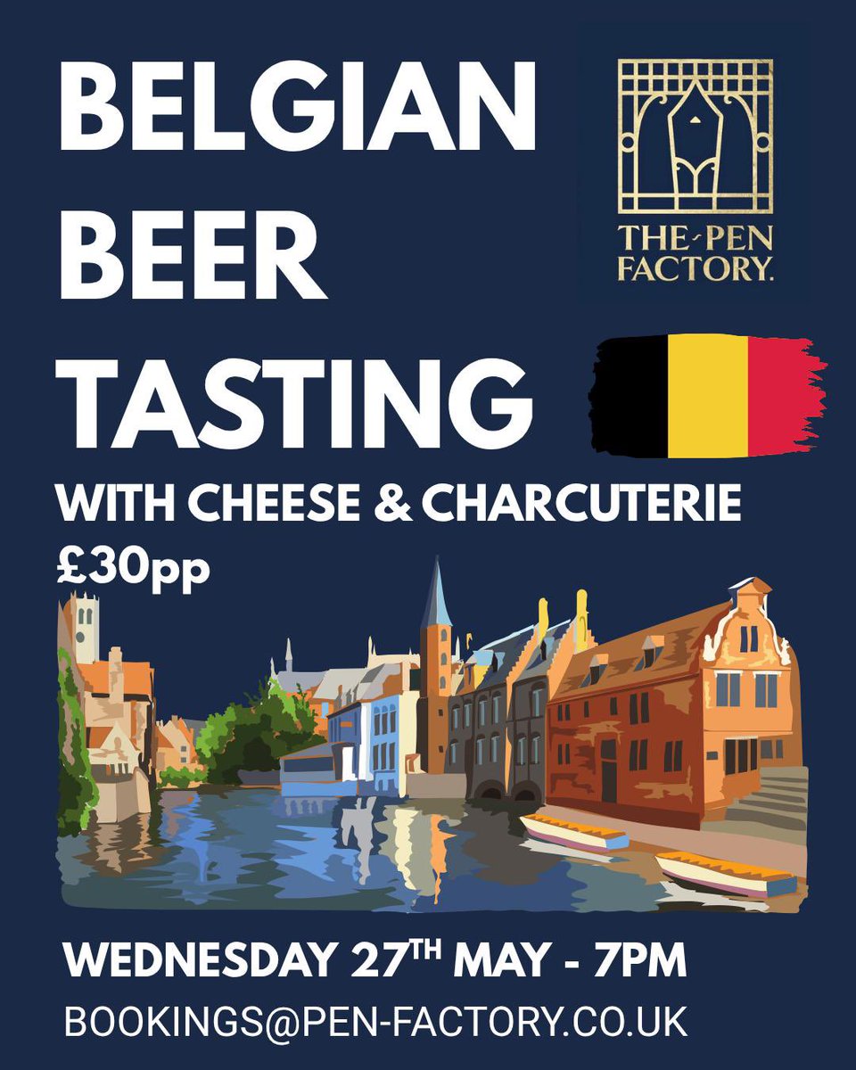 ThePenFactory_'s tweet photo. Join us for a tutored tasting of some of Belgium’s best beers! Accompanied by a selection of French cheese and charcuterie!

Beers from…

Brouwerij Boon
Chouffe Brewery
Gueuzerie Tilquin
Het Anker Brewery
Oud Beersel Brouwerij
Brewery Rodenbach

Bookings@pen-factory.co.uk https://t.co/dqoyf2F8s8