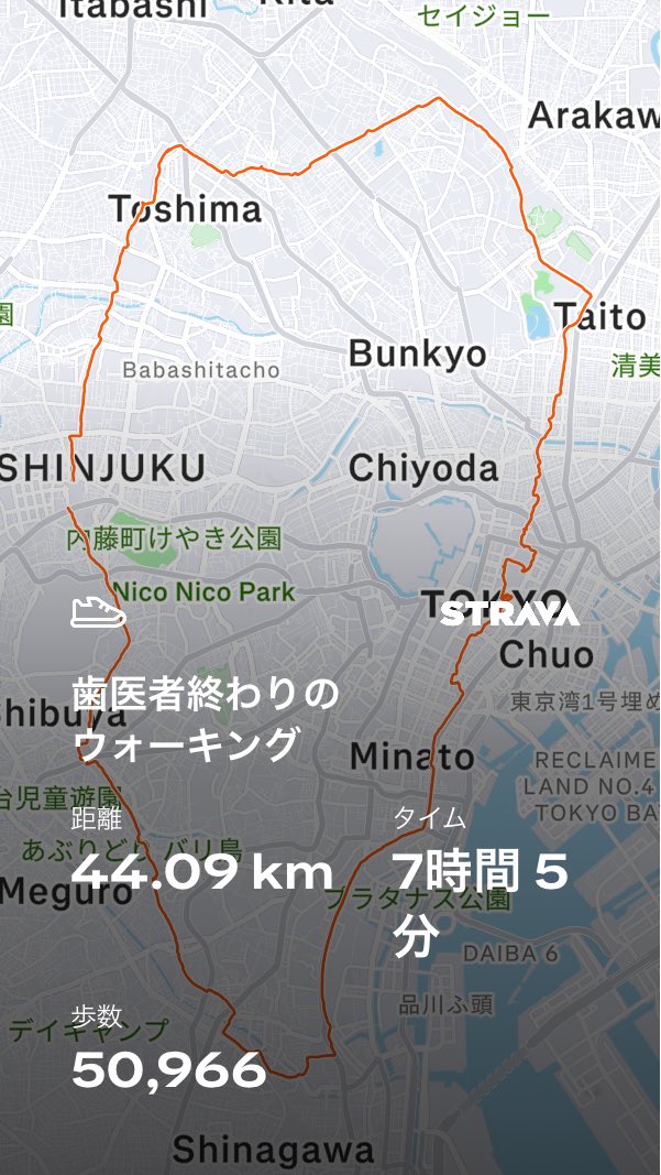 youko1992's tweet photo. Stravaでウォーキングしました。
https://t.co/v8XwA5XOHB https://t.co/MOT2wU9Zkz