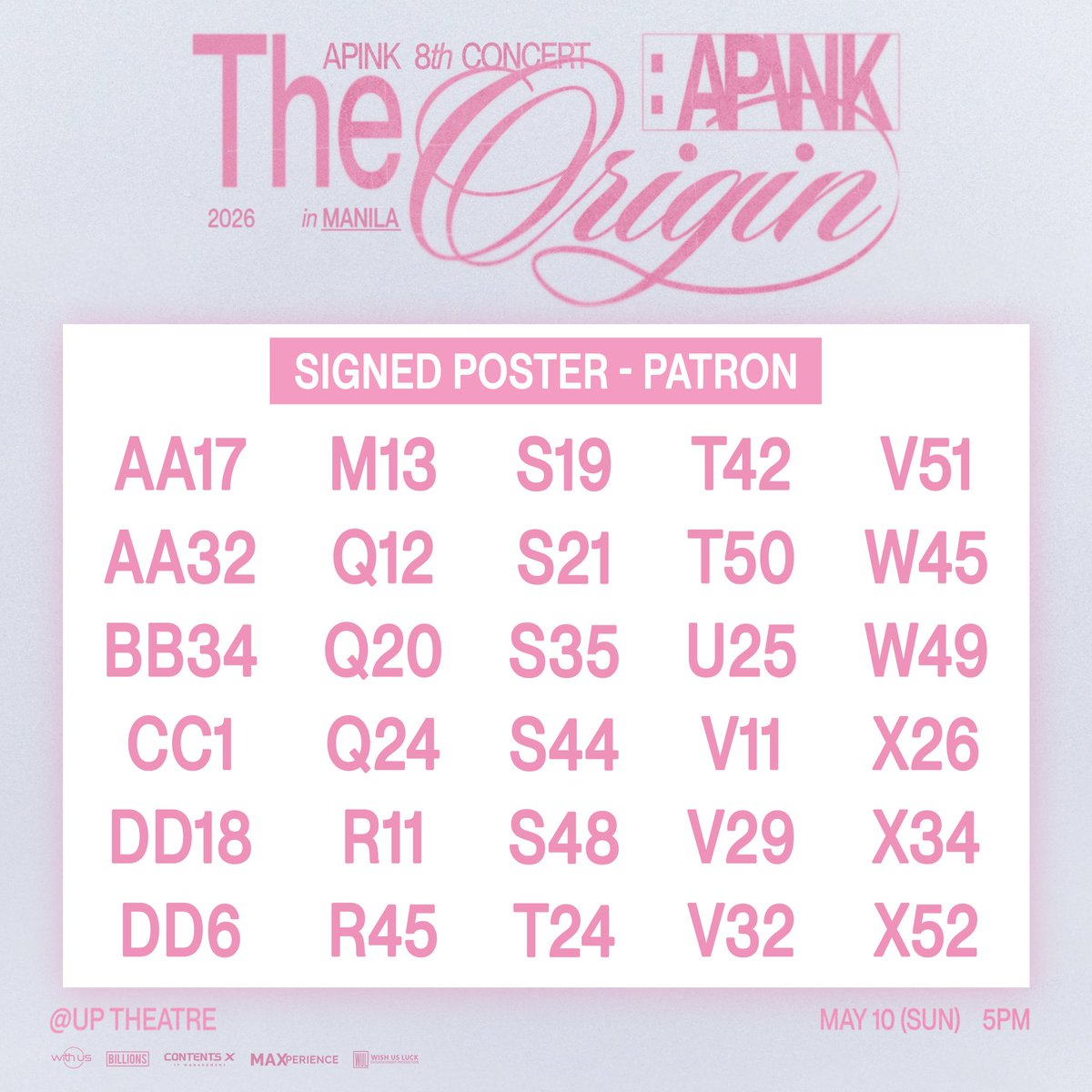 wishusluckent's tweet photo. Congratulations to all the lucky PANDAs who won signed posters and signed polaroids! 

Check the list below and find out if you are one of them. 

Prizes can be claimed at the help desk after the show, just present your e-ticket and ID for verification. 

#에이핑크 #Apink
#TheOrigin_APINK
#ApinkInManila