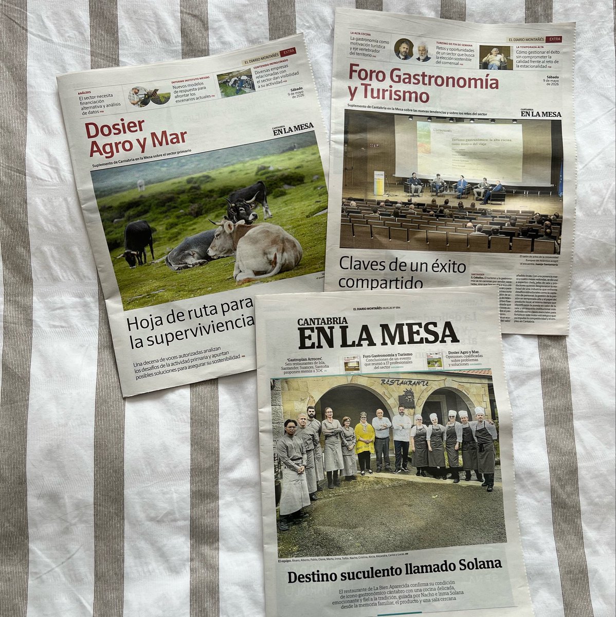 ElDiario_CEM's tweet photo. Buenos días. Las 3 portadas de hoy del suplemento de #gastronomía y #agroalimentación de @dmontanes https://t.co/YNciZvVANS #Cantabria #saborenCantabria @sabeanorte @cant_infinita #cantabriaturismo #cantabriainfinita #CantabriaApetece https://t.co/VeySZlqPQj