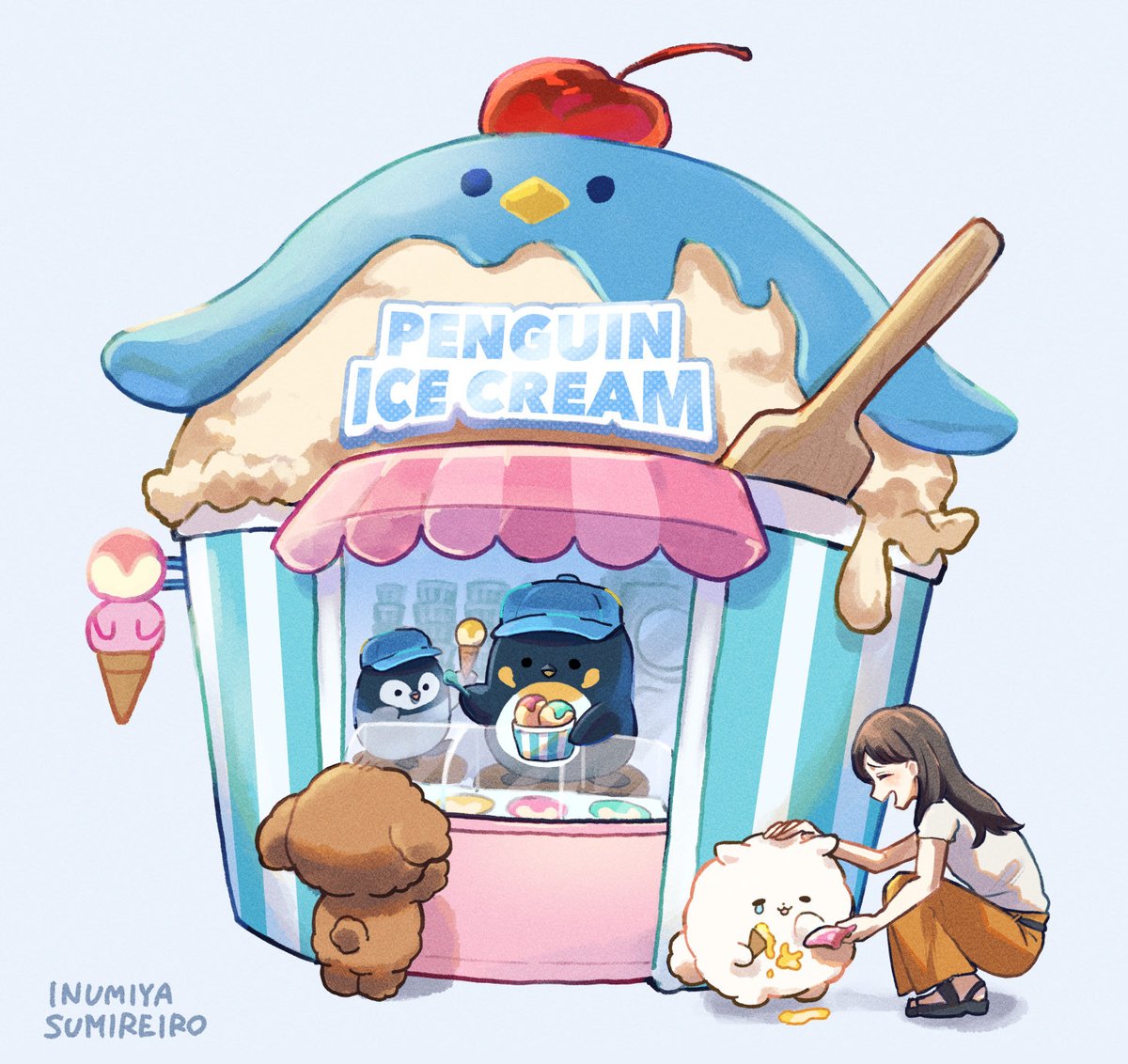 ペンギンアイスクリーム🐧🍨🍦 #アイスクリームの日
