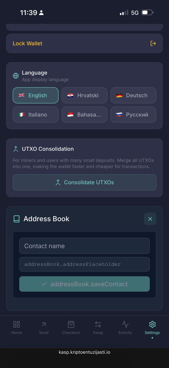 ktrucek's tweet photo. While some are dealing with viruses, we decided to push the boundaries a little. Kaspa wallet - direct purchase, exchange, swap options, connection to other wallets, multi-language support, and the possibility of a custom node. This is the beginning of everything that is already happening. https://t.co/0PveWimUDD
