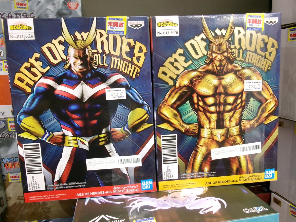 本店3階】 ヒロアカのオールマイトのフィギュアが2色揃って入荷です 