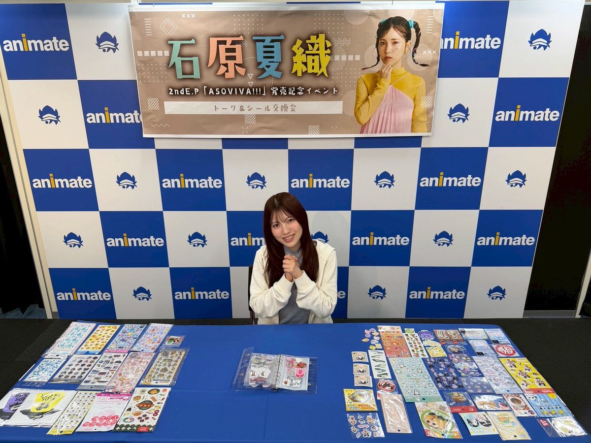 kaori_staff_'s tweet photo. リリイベ大阪、名古屋
ありがとうございました☺️🩵🩵

3月ぶりの大阪とお久しぶりの名古屋は楽しかった〜✨
みんなが選んでくれたシールは思いが溢れてて見てるだけで嬉しい気持ちになります！

ありがとうね☺️🫶🏻夏織
#ASOVIVA https://t.co/xtozFvIdmy