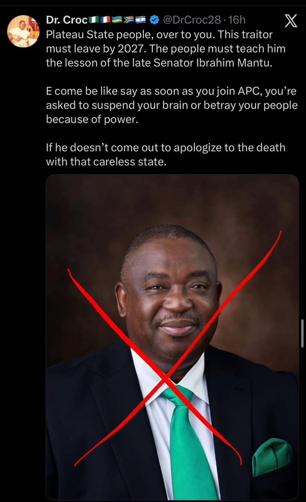 DachillingMoses's tweet photo. Politics should not divide us to the point of insults and hatred. Let us correct one another with respect and maturity for the sake of Plateau State and For your information Barr. Gov. @CalebMutfwang 4+4 Till 2031 and Beyond . https://t.co/oTqihWi1lI