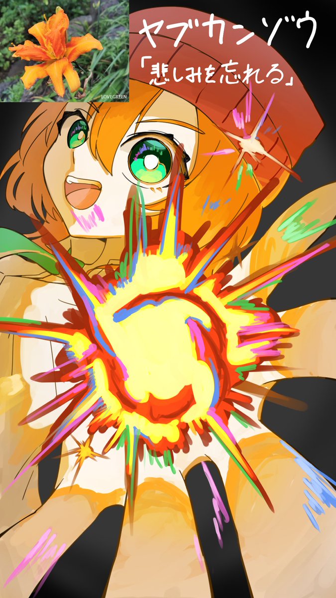 ヤブカンゾウ
#365日植物キャラデザ
