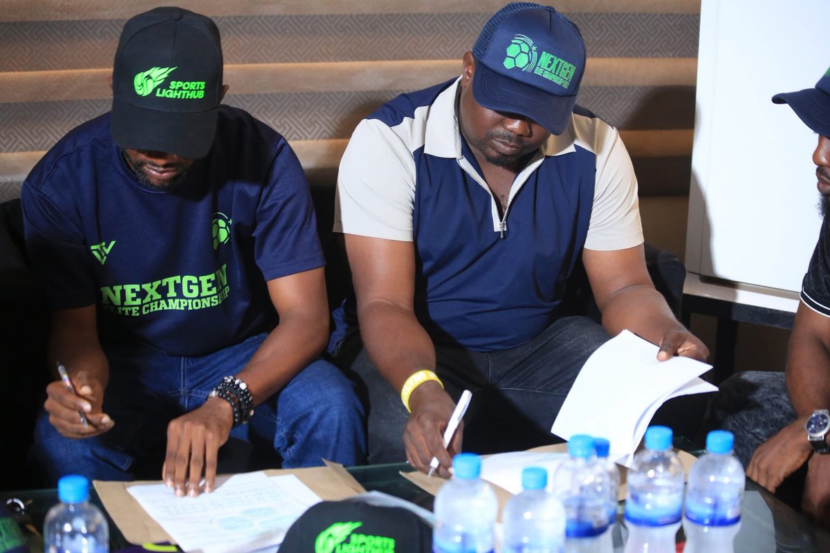 ScoutMeData's tweet photo. The Biggest Partnership in grassroots football has emerged… NextGen Elite Championship @NECLeague_NG  &amp; SportlightHub @SportsLightHubb  signed a collaboration agreement for new upcoming league season. https://t.co/YLQZD7H3Nl