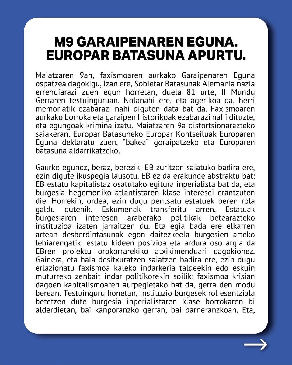 Askapena's tweet photo. 🚩M9 GARAIPENAREN EGUNA. Europar Batasuna apurtu!🚩 https://t.co/WXLByR5Fzf