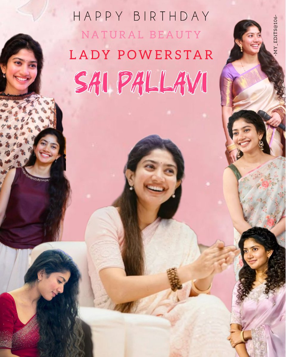 YaswanthPowers5's tweet photo. Happy Birthday to our Natural beauty,  Dancing Queen Lady Powerstar @Sai_Pallavi92 

 #HBDSaiPallavi #HappyBirthdaySaiPallavi #Saipallavi #SaipallaviBirthday #LadyPowerstar #NaturalBeauty #DancingQueen https://t.co/IfMvQbcFZ2