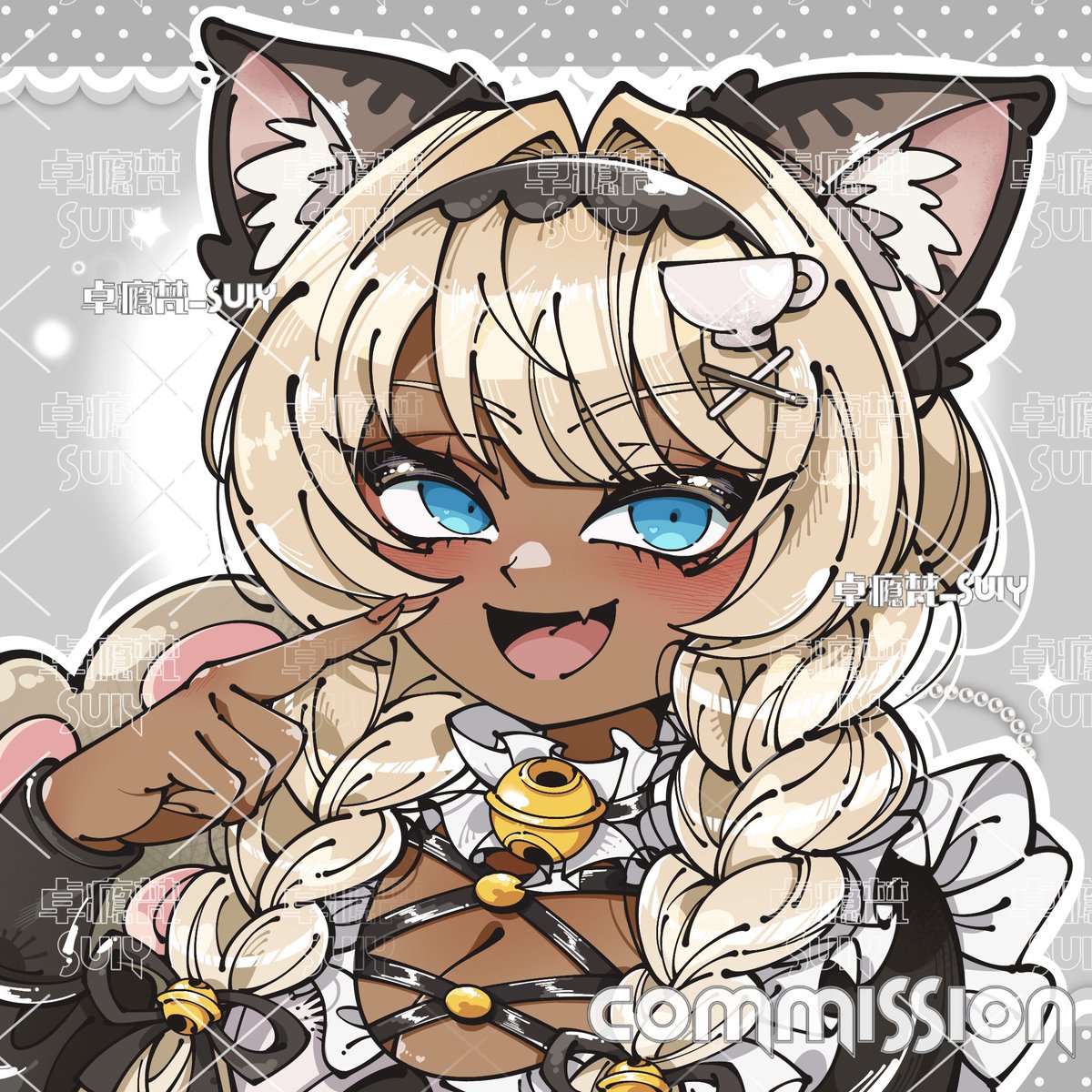 YinFan_suiy's tweet photo. 萌萌头像两枚✨
#commission #artㅤㅤㅤㅤ
#swimsuit #bikini #メイド
#darkskin #ねこ娘 https://t.co/qCSNZqX4Vx