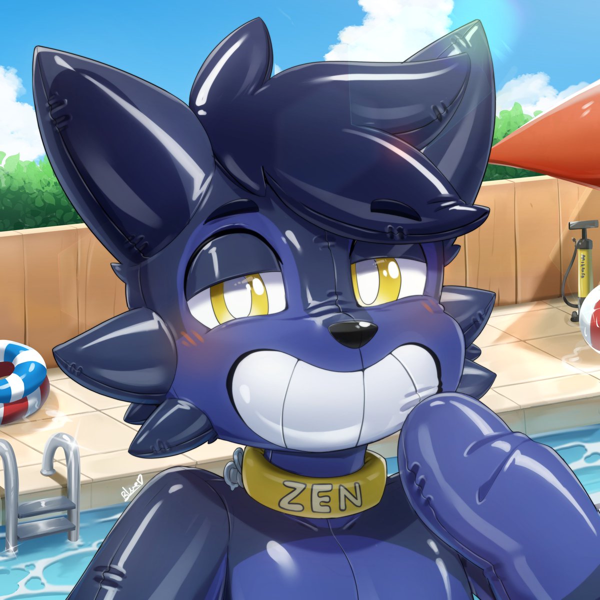 BlueShinyHeart's tweet photo. Squeaky Husky 💜✨✨ https://t.co/QDfoWsBJu9