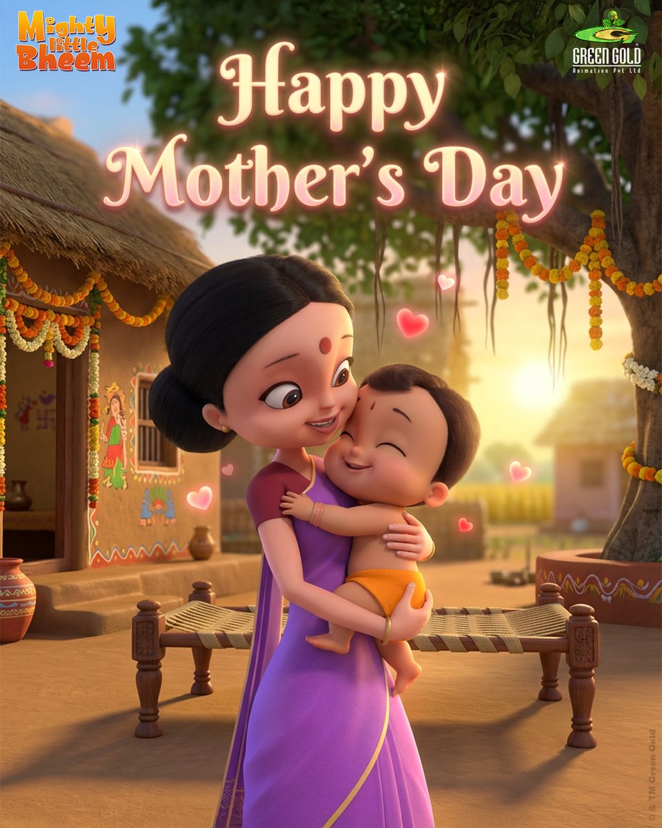 Mom, your love is my softest blanket, meri pyaari mummy - Happy Mother's Day!

#HappyMothersDay #MaaLove #BestMomEver #LoveYouMom #MaaKaPyar #MomHugs #MomLife #MomMagic #MightyLittleBheem #GreenGold