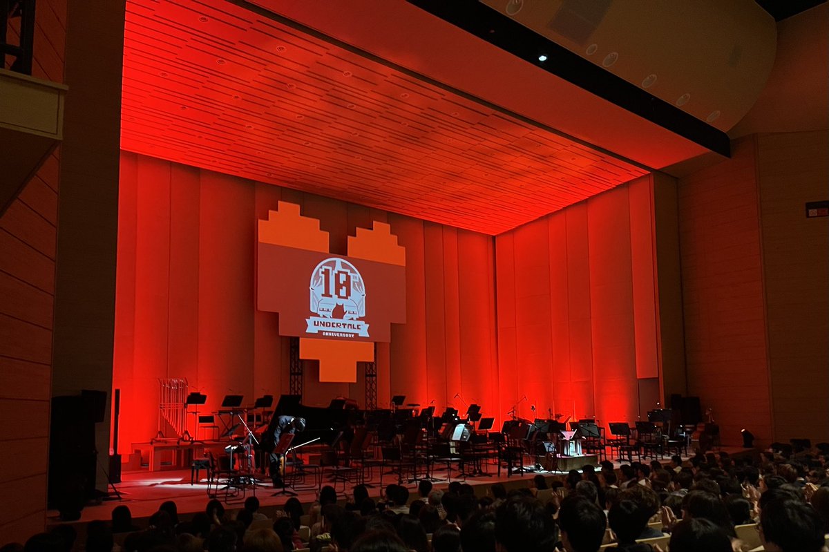 UNDERTALE10Con's tweet photo. ＼🐮🍒山形公演が終了いたしました🎻🌾／

ホントにたくさんのお客様にご来場頂き有難うございました‼️

是非 #UNDERTALE10周年コンサート やアンケートにて感想をお聞かせください📝
🔻
https://t.co/EYlkjpUF3e

次の会場は石川公演🏯🍵
皆様にお会いできることを楽しみにしております😼🏫🎓✨ https://t.co/KzqgMLAzQE