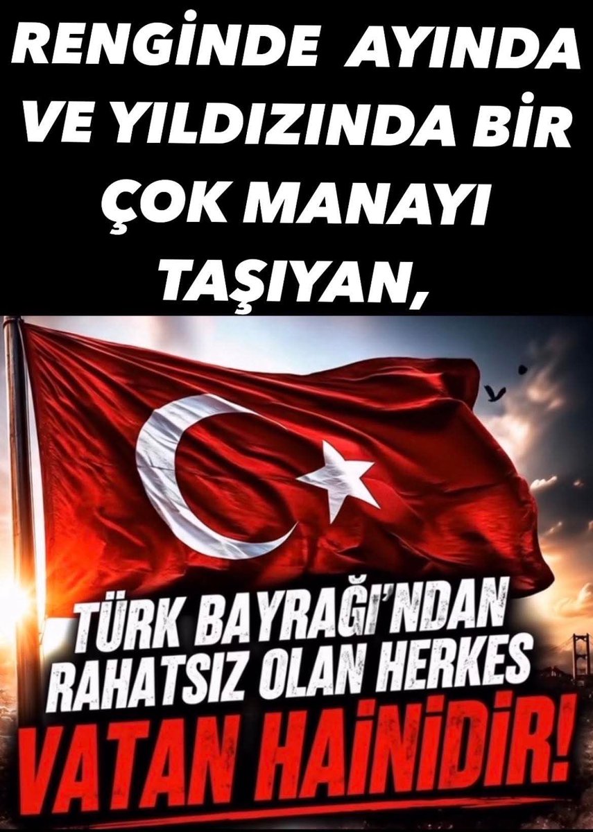 Biz her şartta ve koşulda herzaman DEVLETİMİZIN yanındayız,
Uğruna nice şehidler verdiğimiz Şanlı BAYRAĞIMIZA saygısı olmayanların  karşısındayız,
Vatanı Bayrağı olmadan MİLLET olunmaz,
VATANI OLMAYANIN DA DEVLETİ OLMAZ, 
Bizim mukaddesatlarımız 
VATAN,BAYRAK,EZAN ve DEVLETTİR.