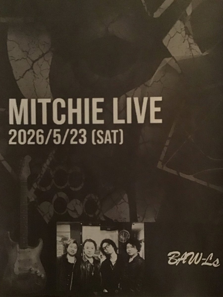 GGranmash's tweet photo. Liveのお知らせ
5月23日（土）mitchie live
開場18時〜
入場料　一般¥1,500   高校生¥500   中学生以下無料
※フード持ち込み
※店内軽食メニューあり
♫当日のご来場お待ち致しております♫ https://t.co/aYMo9roae5