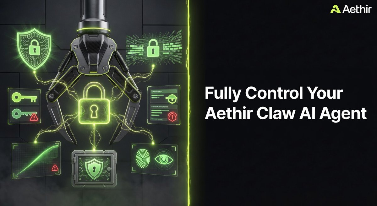 AethirEco's tweet photo. "Not your keys, not your crypto."

The same principle applies to your AI agent.

Every Aethir Claw instance runs in a fully isolated, dedicated VPS. Your private keys, API credentials, conversation history, and agent memory are visible to no one but you.

Launch your Aethir Claw AI agent now: https://t.co/ybbvFwy0m2
