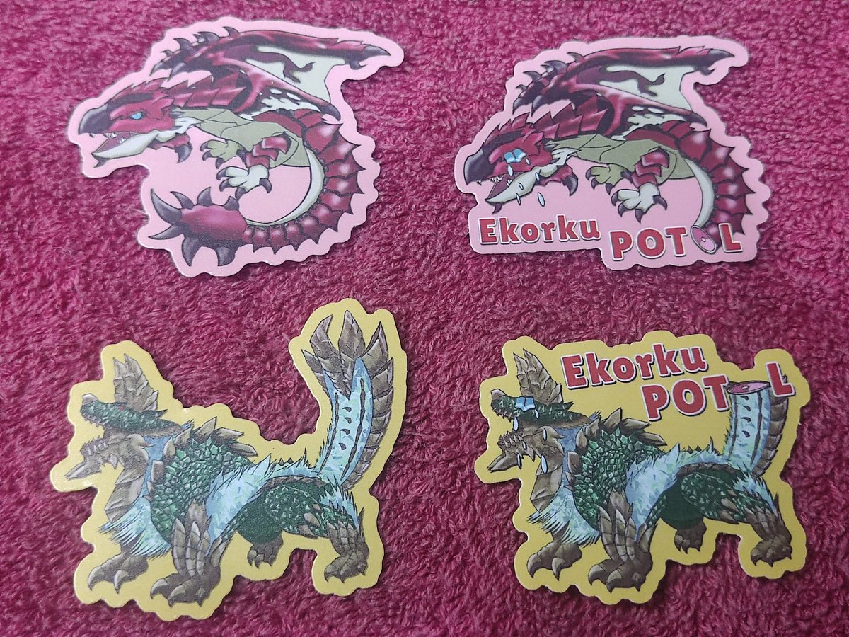 ttehshin's tweet photo. Sticker seri Monster Hunter "ekorku potol" Jadi

Besok update catalogue, ada bbrp yg lbh murah dr catalog pertama, krn ada yg dilebihin vendor jd lbh murah dan ada yg stocknya berkurang (dicomot diri sendiri) 😎
Msh nunggu cetakan wuwa yg terakhir digambar

#CF22 #Comifuro22 https://t.co/eoGRF74e3B
