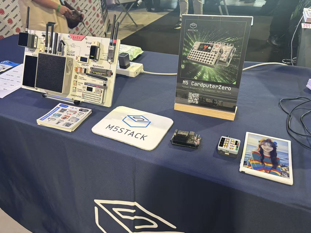 M5Stack's tweet photo. 🇨🇿 Day 1 at Maker Faire Prague 2026 is here! 🚀
Our booth is ready, and we’re excited to welcome you together with @EspressifSystem at @MakerFaireCZ ! Stop by for live demos, the latest hardware, and great conversations with the team. Come say hi and make with us!
📍 HALL E, Booth 100, Exhibition Center Prague (Výstaviště Praha), Prague, Czechia
🎟 Get your tickets: https://t.co/UMhjZpwpHd

#M5Stack #Espressif #ESP32 #MakerFairePrague #MakerMovement #IoT