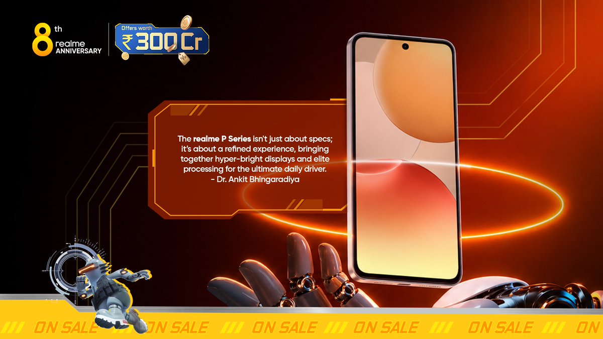 realmeIndia's tweet photo. Built for more than benchmarks.
The #realmePSeries combines immersive displays and elite processing into one seamless daily experience.
#300CrRealOffers 

Sale is Live - Buy now.
https://t.co/nw5I4DVuF7
https://t.co/QHhsEoUO1w https://t.co/Z9tId4JKh6