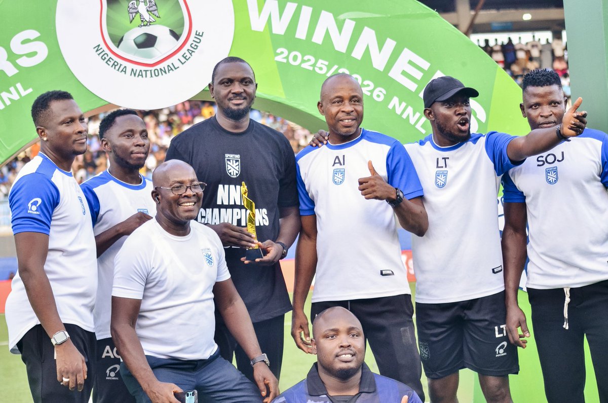 SportingLagos's tweet photo. THE  BACKROOM STAFF 🙌🏾

#SLFC https://t.co/zJrUdiYP6Y