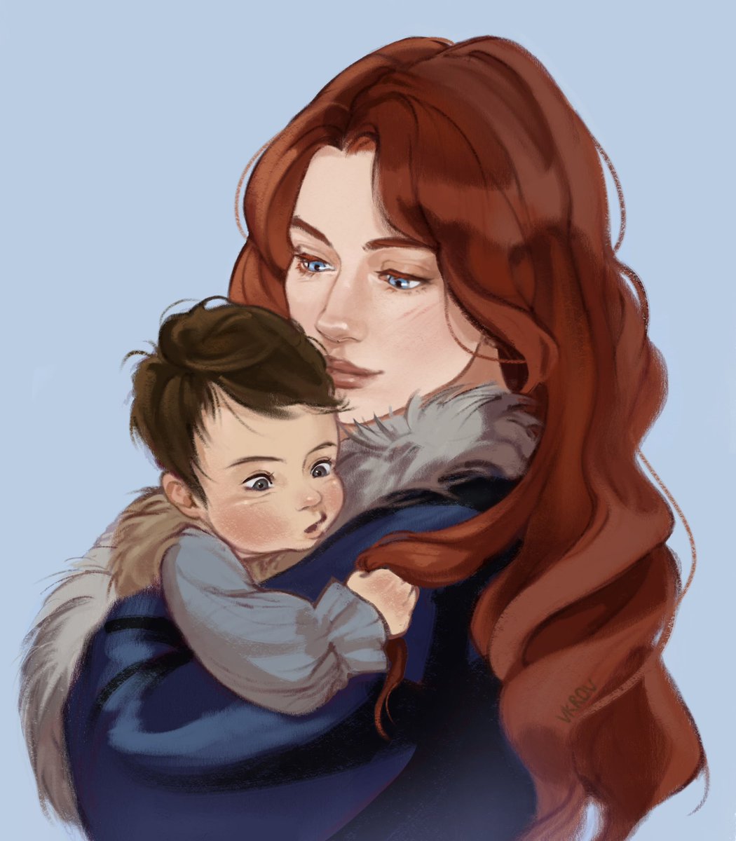 vkrov_'s tweet photo. Comm @bethswinter 
Arya Stark and Catelyn Stark
#asoiaf #arya #catelyn https://t.co/s3DiGZXxg5