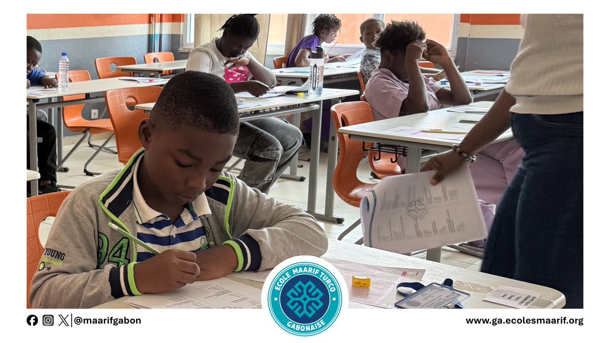 MaarifGA's tweet photo. ✍️ MAGIS 2026 | Aujourd'hui s'est tenu le concours d'entrée à l'École Maarif Turco-Gabonaise pour l'année scolaire 2026-2027.

​Merci aux élèves et aux parents pour leur confiance et leur grande mobilisation ! 🤝✨

​Bonne chance à tous les candidats ! 🍀🏆
#ecolemaarif #magis https://t.co/harzKsbpn7
