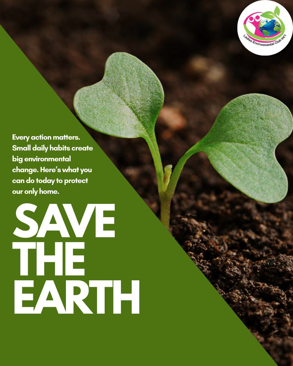 LagosLEC's tweet photo. The planet doesn’t need a few people doing sustainability perfectly.

It needs millions of people doing it imperfectly, but consistently.

Small actions like:
• Saving water
• Reducing waste
• Using less plastic
• Supporting nature

Can create a big environmental impact.

🌿 https://t.co/Zqe6F9xVyL