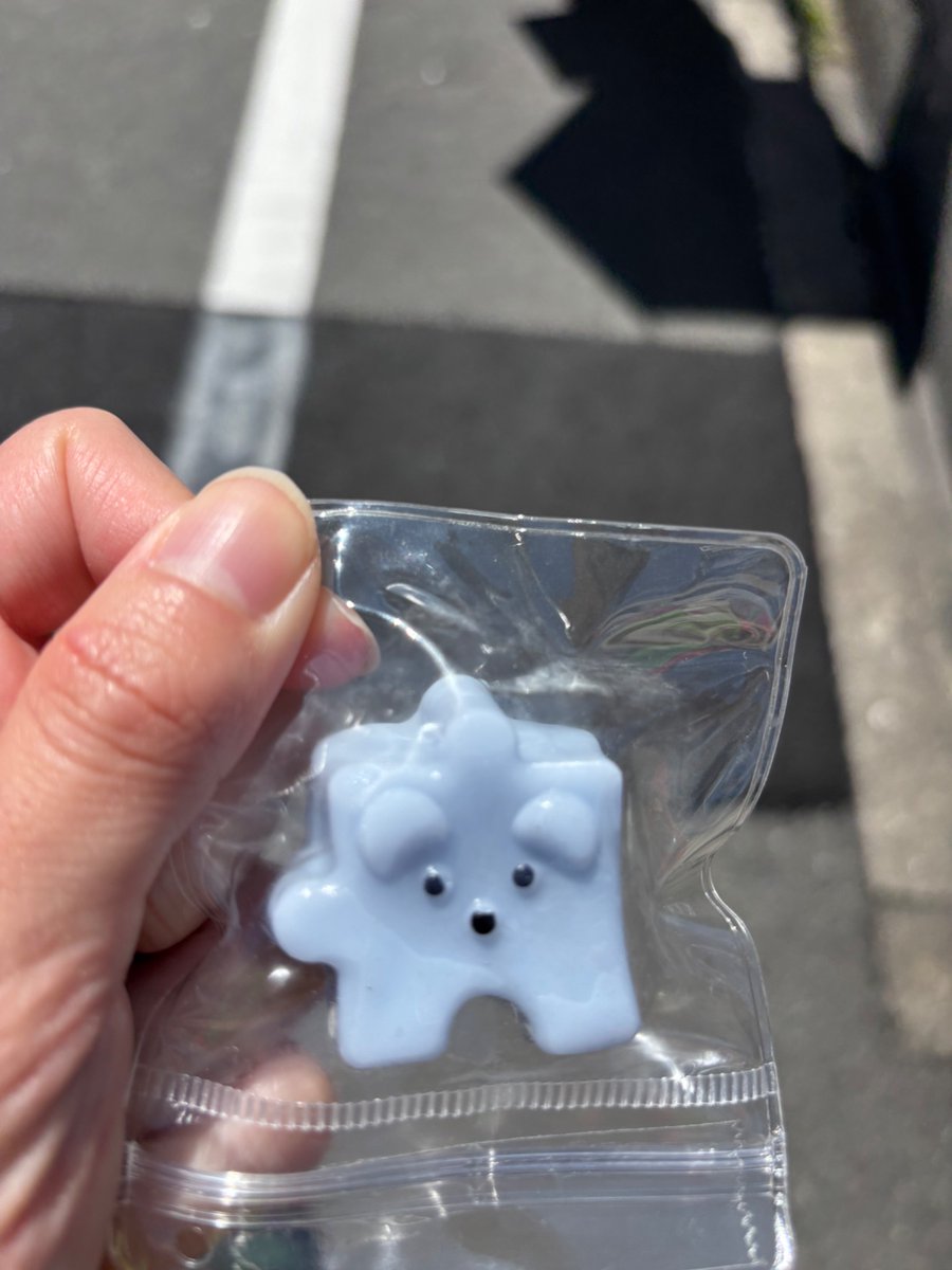 唯ちゃん 街中で買ったミニスクイーズやで…