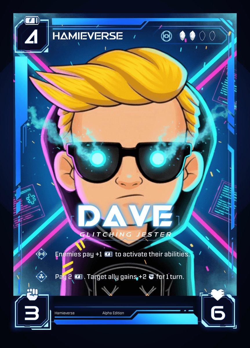 OnlyOneDave_'s tweet photo. DAVE has entered the Hamieverse Glitching Jester. Liberator. Chaos in sunglasses. The system charges extra just to use its own rules around me. Sticking with the Liberators , break the chains, glitch the game. @hamieverse
#Hamieverse #Liberators https://t.co/tqFrj6nNT3