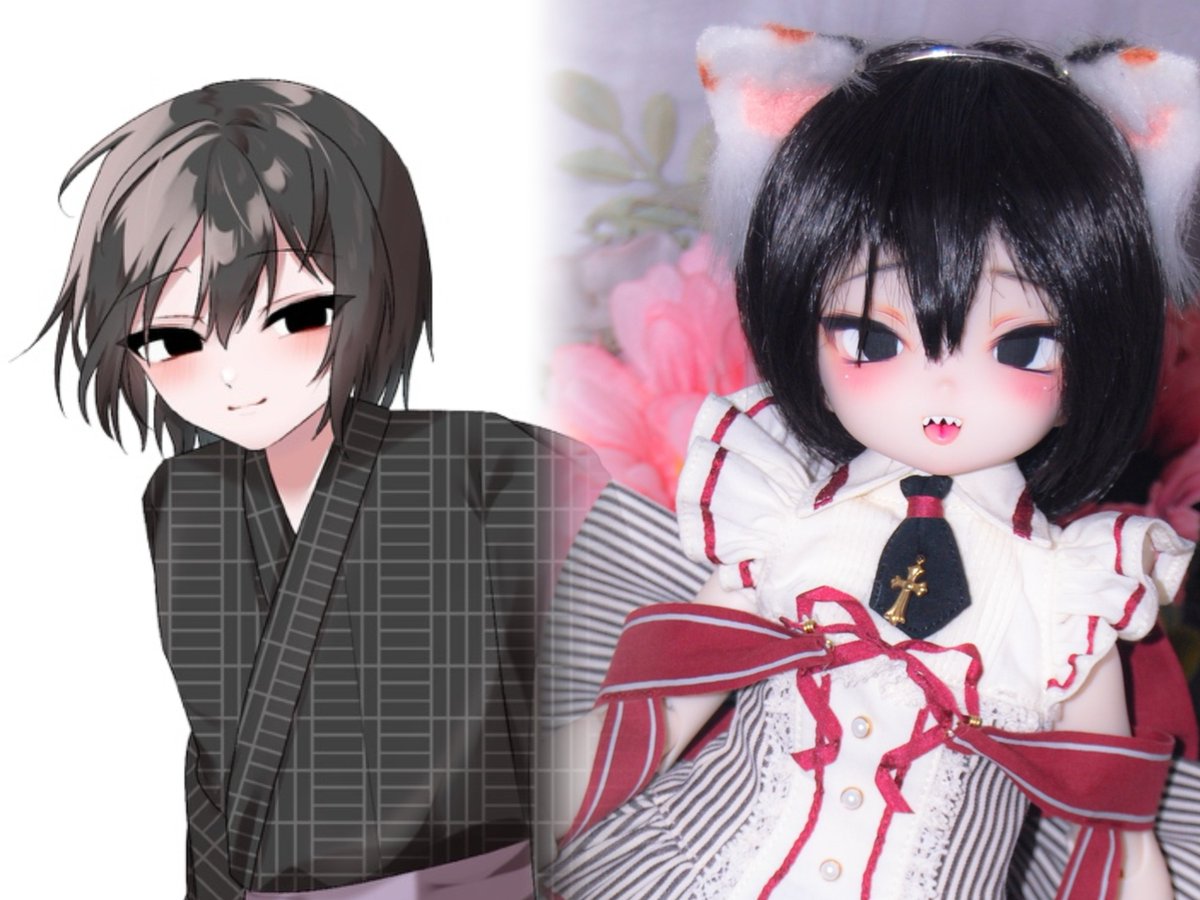 CoCの探索者のドールがたくさんいる家立ち絵もドールも作画:自分だから