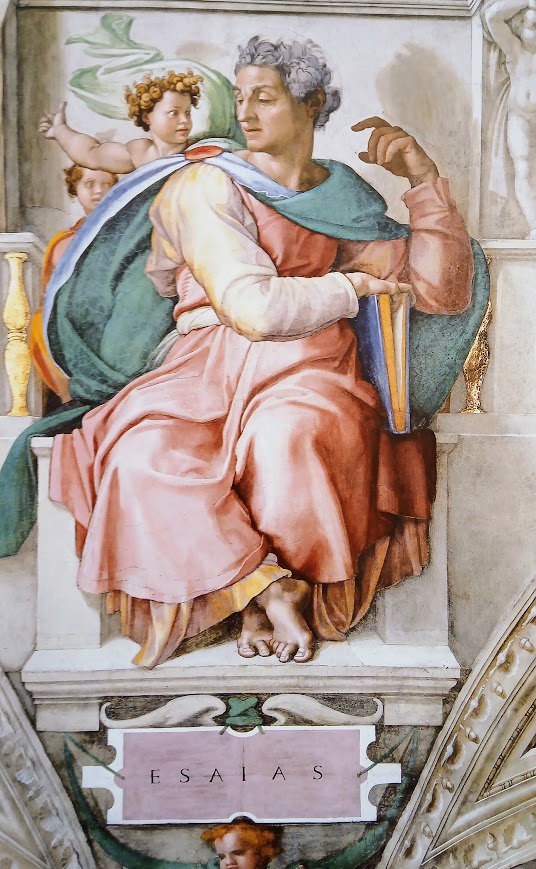 TaQuIn_MaUvE's tweet photo. Aujourd’hui, 9 mai, l’Église catholique commémore le plus grand des prophètes d’Israël, celui qui a annoncé la venue du Messie : Isaïe. C’est à lui que Michelangelo a voulu donner une place d’honneur sur la voûte de la chapelle Sixtine. https://t.co/rSljLBbC7v