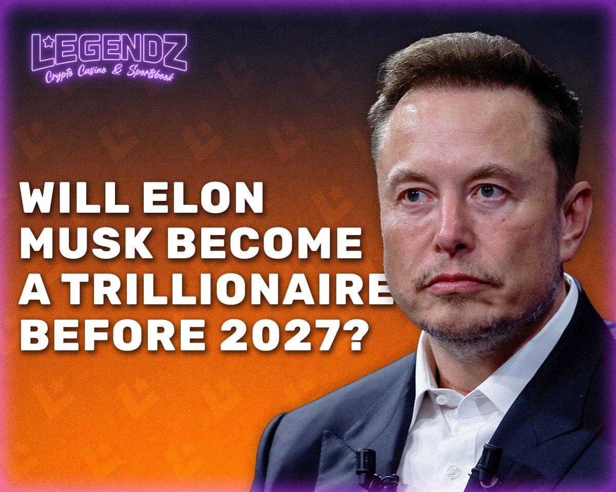 LegendzCasinoIO's tweet photo. Elon Musk says his goal is to reach a net worth of $10 Trillion

On https://t.co/VsykOqk5Qr you can trade on the chance that Elon Musk will become a trillionaire before 2027

Join the waitlist 👉 https://t.co/VsykOqk5Qr https://t.co/V6pLMAKp1W