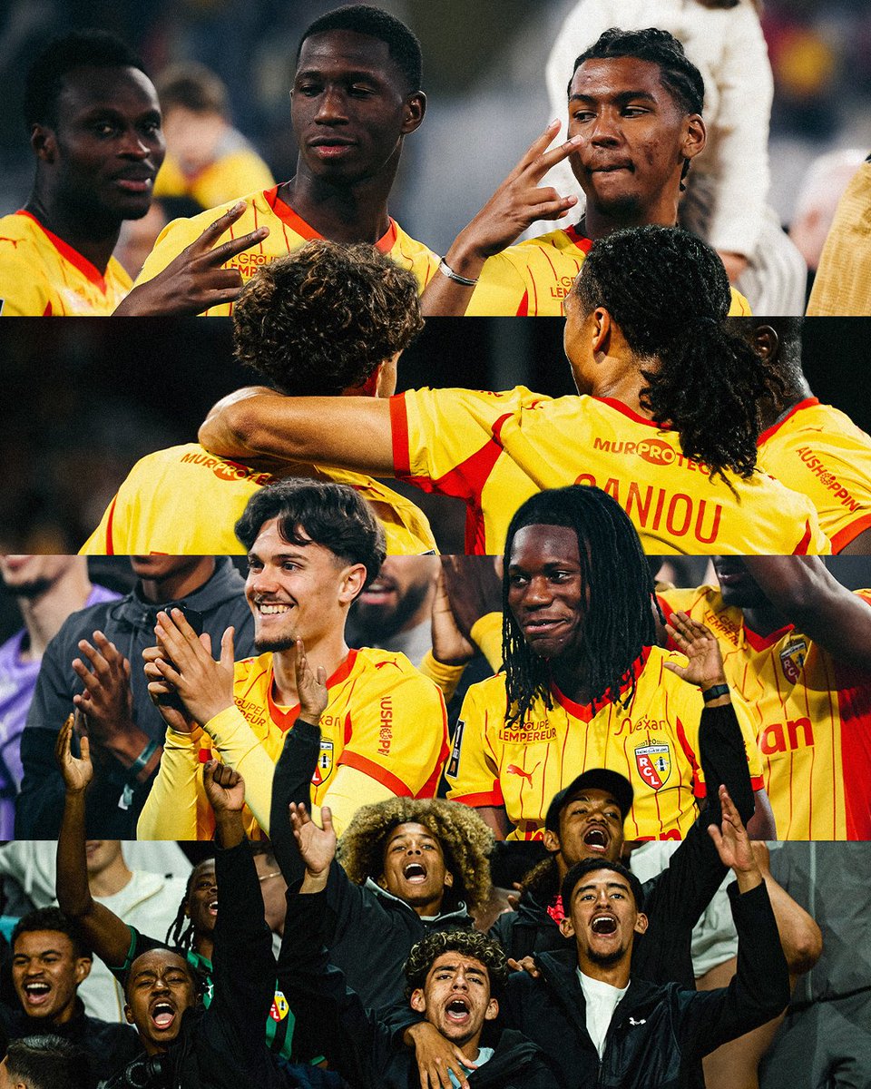 RCLens's tweet photo. Du centre de formation à la Ligue des champions ⛏️

Soutenus par leurs coéquipiers de La Gaillette Gervais Martel, 5️⃣ joueurs #MadeInGaillette ont évolué sur la pelouse de Bollaert-Delelis pour #RCLFCN, contribuant à la qualification en @ChampionsLeague. 💫

#FiersDEtreLensois https://t.co/n2kqVXm9Y1