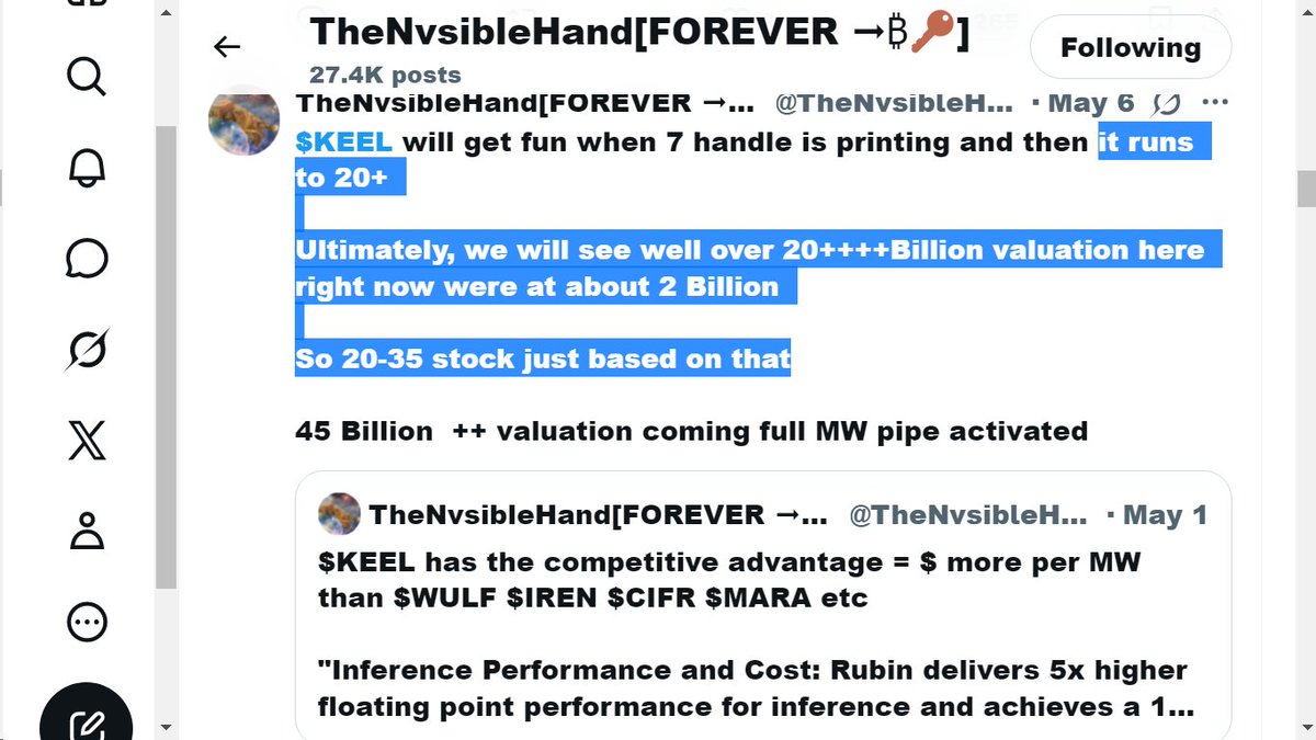 ▶️ I think $KEEL is the next CIFR WULF APLD CORZ situation and yes it can see $20-$35
