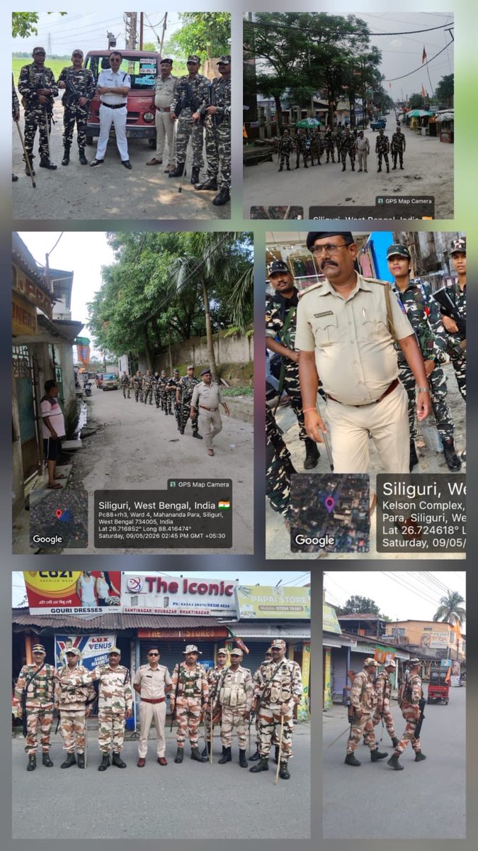 SiliguriPolice's tweet photo. *** The Siliguri Police Commissionerate, in coordination with CAPF personnel, conducted route marches across various areas to instill confidence among the public and ensure the maintenance of peace and law and order throughout the region. ***
#SafeElection
#AssemblyElection2026 https://t.co/CvUpFVgqov