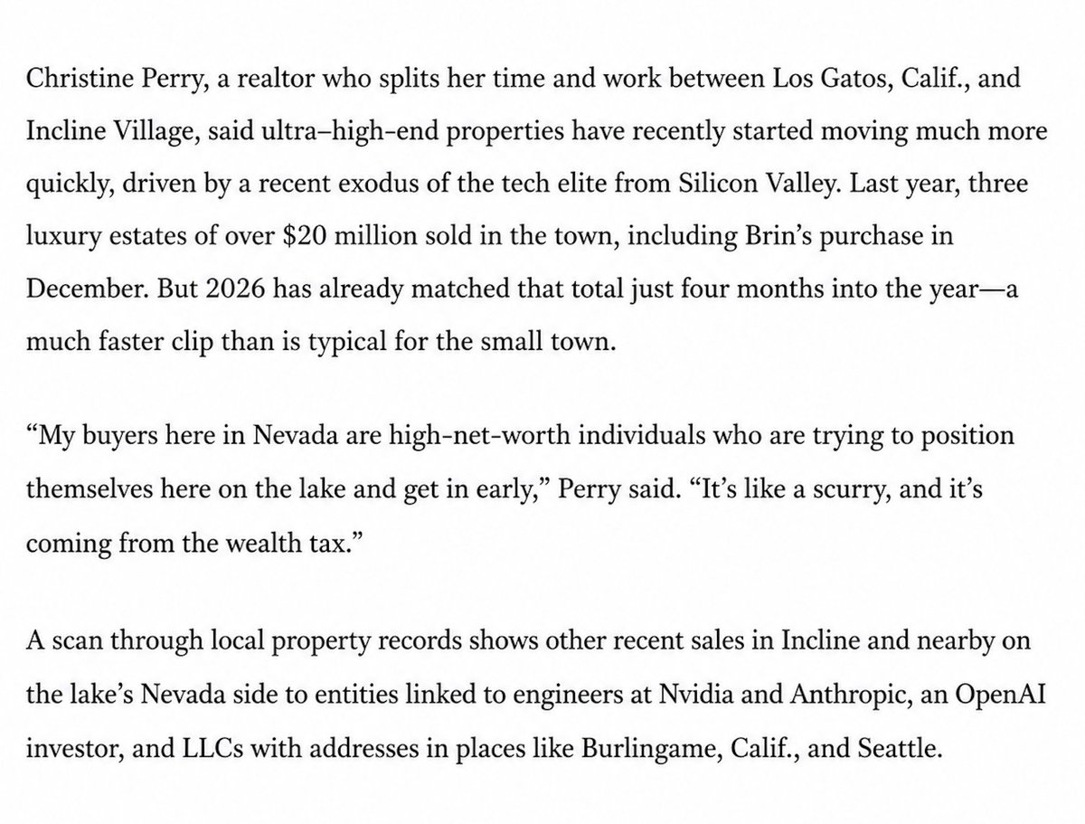 emrosenberg's tweet photo. For @theinformation this week I wrote about how proposals to tax billionaires in California, Washington state, and New York have set off a new flight to tax refuges  

And og tax haven Incline Village — 'the Hamptons of the Bay Area,' as one VC put it — is at the center of it

https://t.co/XzMUXWYkzp