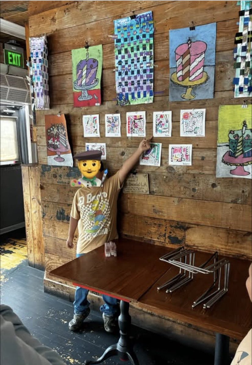 klbt7's tweet photo. Thank you to Eno Pizza Tavern in Bishop Arts highlighting our LO Donald Leadership Academy artist 
#artistsoninstagram
#artist
#scholars https://t.co/c7iJl9c6R0
