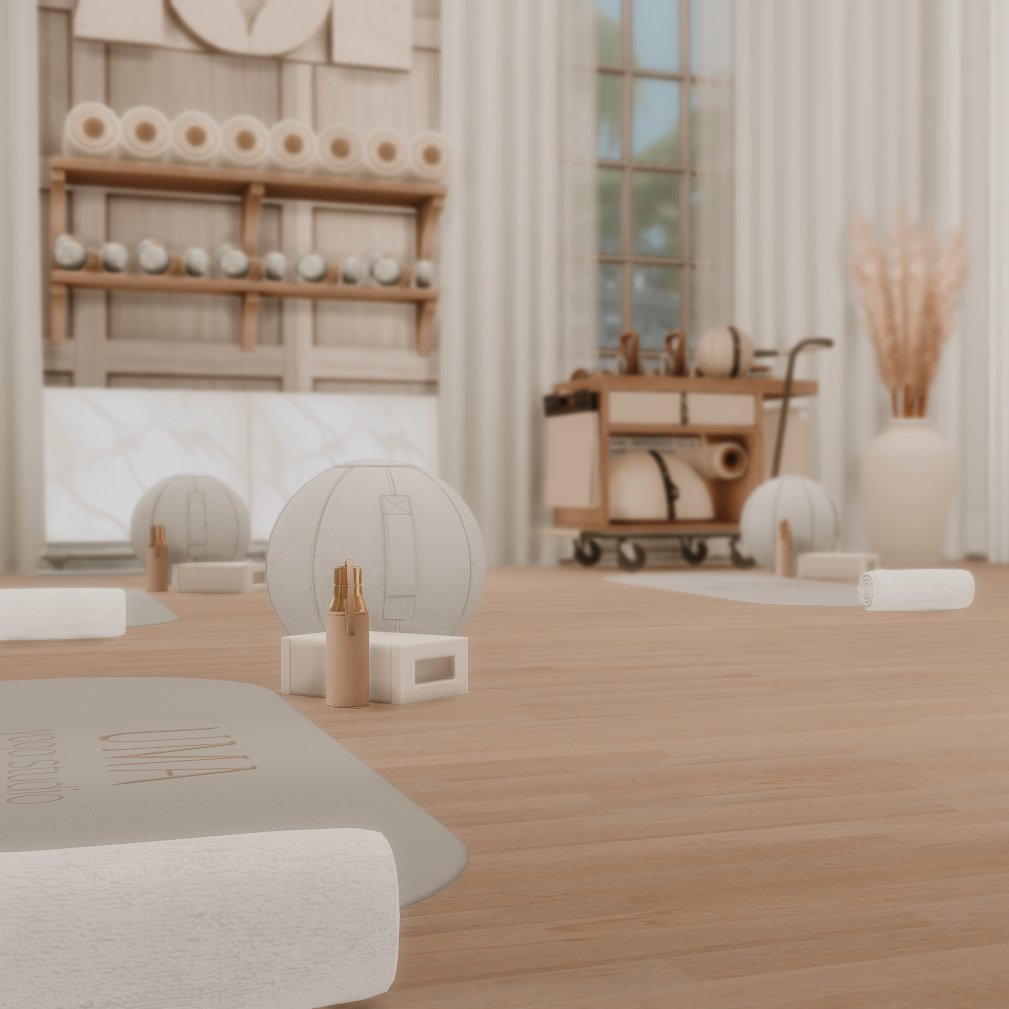 BonnieTheSimmer's tweet photo. working on a yoga studio for my save file🤍 https://t.co/EddBPr9Mb9